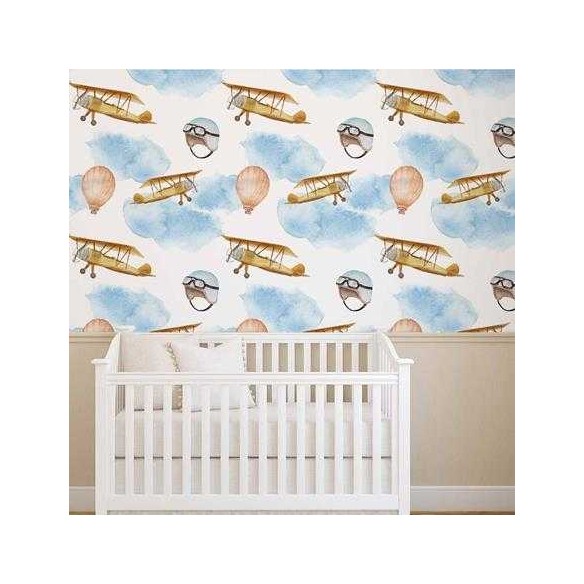 PAPEL DE PAREDE ADESIVO Avião Infantil 62047711