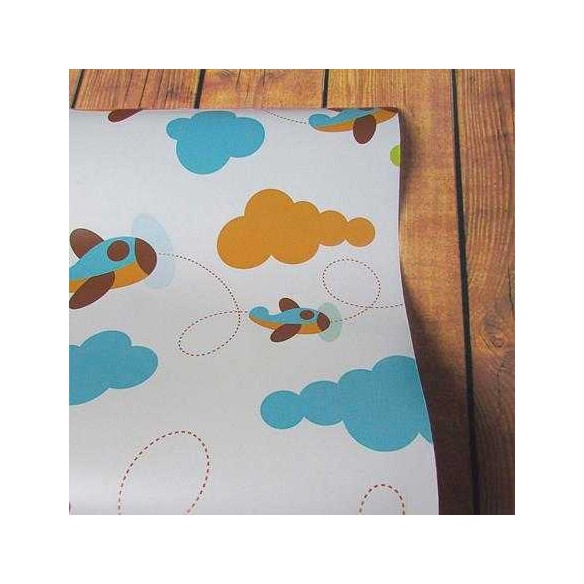 Papel de Parede Adesivo Avião Nuvens 86313967