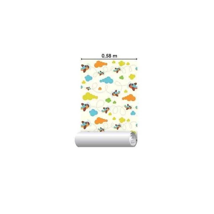 Papel de Parede Adesivo Avião Nuvens 86313967