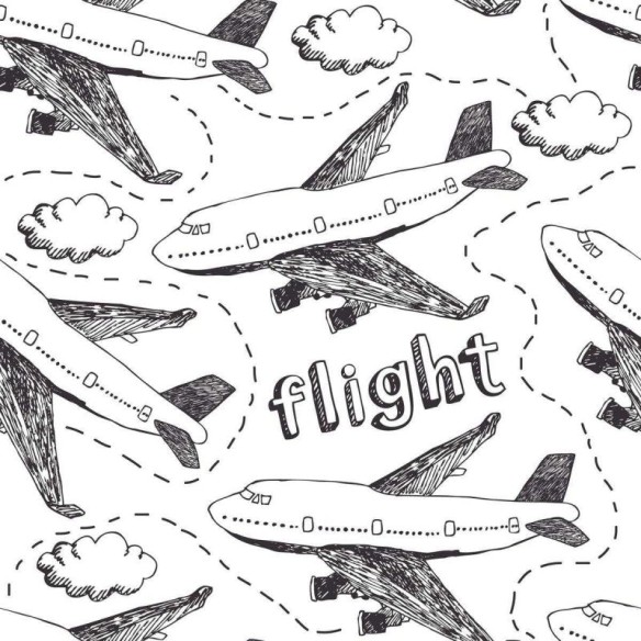 Papel de Parede Adesivo Avião Preto e Branco N04126