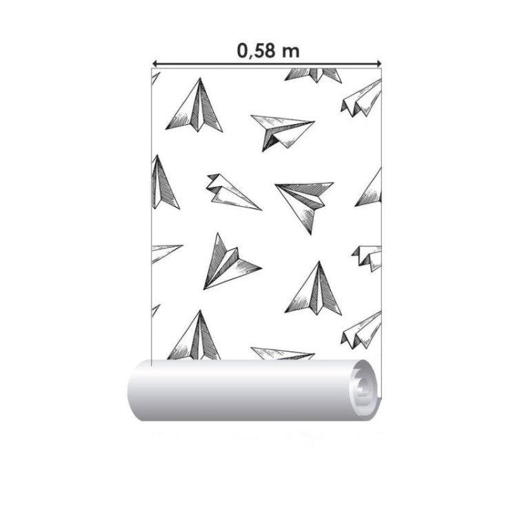 Papel de Parede Adesivo Aviões de Papel N019082