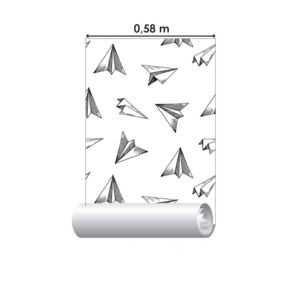 Papel de Parede Adesivo Aviões de Papel N019082