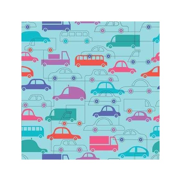 Papel de Parede Adesivo Azul Carros 351