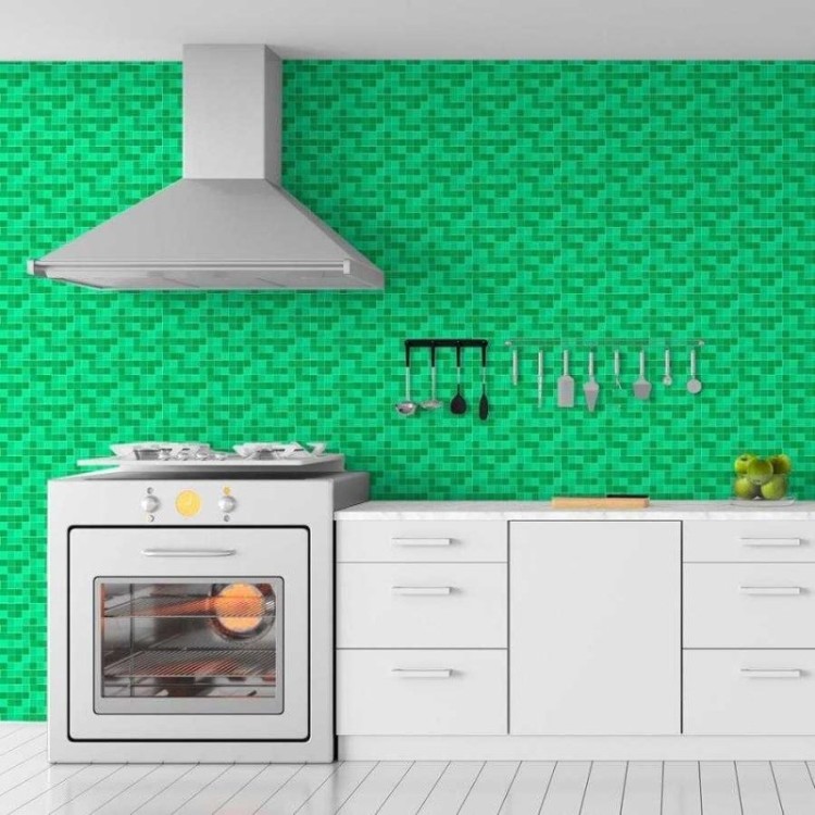 Papel de Parede Adesivo Azulejo em Pastilhas...