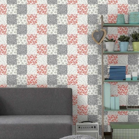 Papel de Parede Adesivo Azulejo Floral 232743748