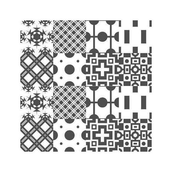 PAPEL DE PAREDE ADESIVO AZULEJO GEOMÉTRICO 25452155