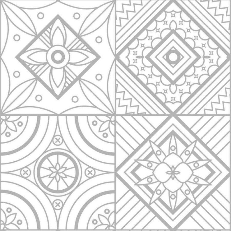 Papel de Parede Adesivo Azulejo Geométrico N06069