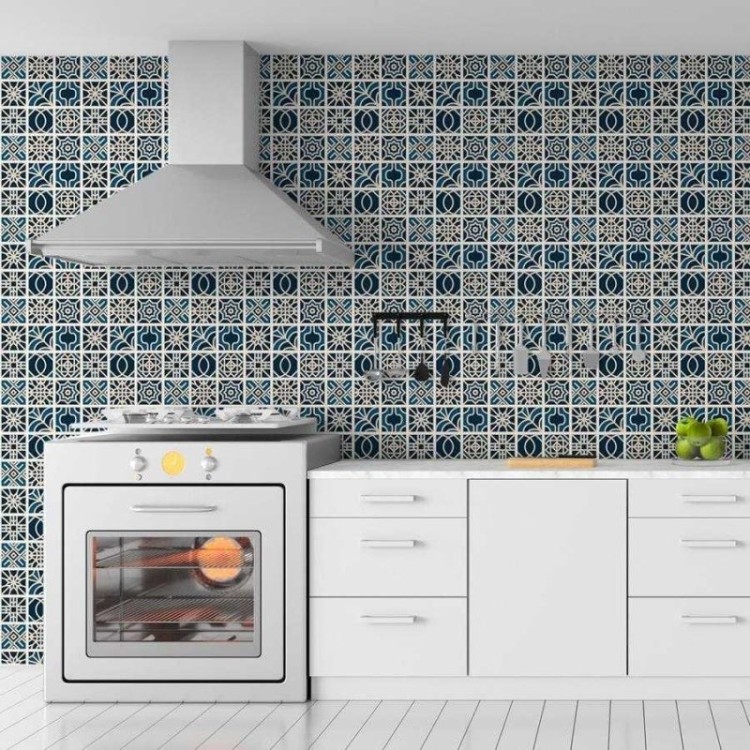 Papel de Parede Adesivo Azulejo Geométrico N06110