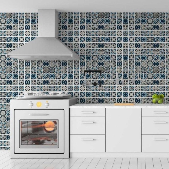 Papel de Parede Adesivo Azulejo Geométrico N06110