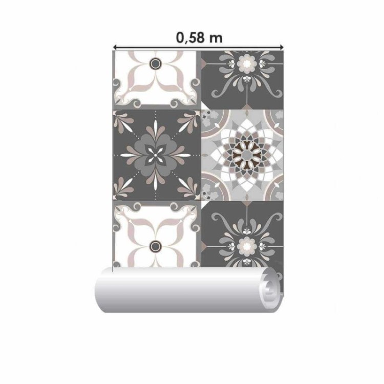Papel de Parede Adesivo Azulejo Mosaico N02097