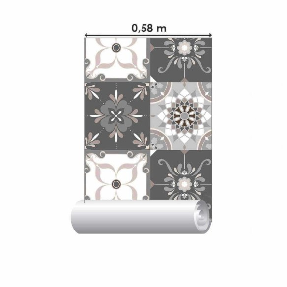 Papel de Parede Adesivo Azulejo Mosaico N02097