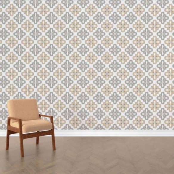 Papel de Parede Adesivo Azulejo Neutro N015174