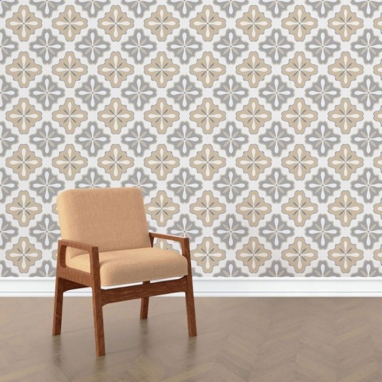 Papel de Parede Adesivo Azulejo Neutro N015174