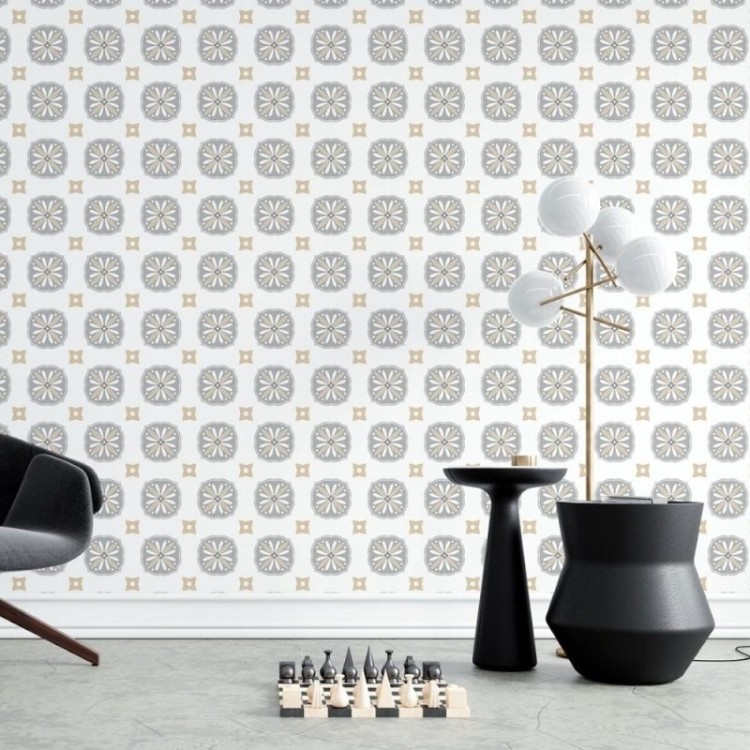 Papel de Parede Adesivo Azulejo Neutro N015175