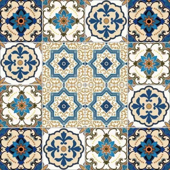 Papel de Parede Adesivo Azulejo Português 462567223