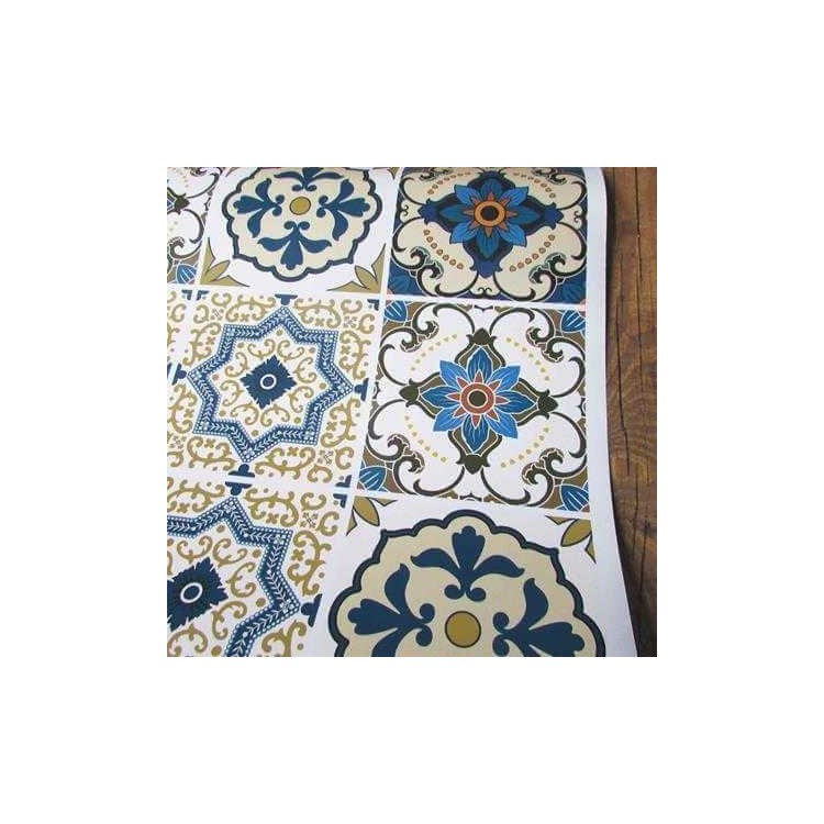 Papel de Parede Adesivo Azulejo Português...