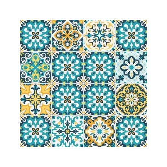 Papel de Parede Adesivo Azulejo Português 520877956