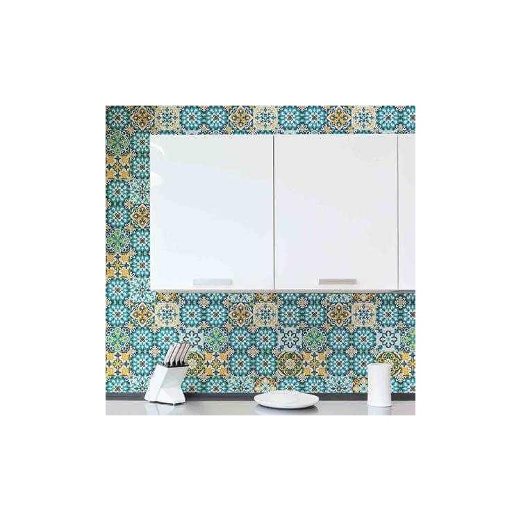 Papel de Parede Adesivo Azulejo Português...