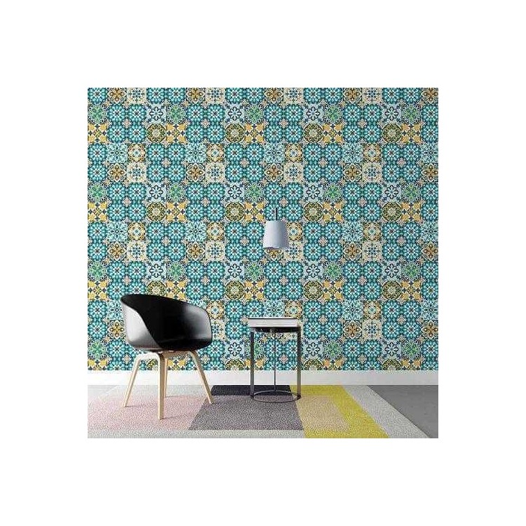 Papel de Parede Adesivo Azulejo Português...