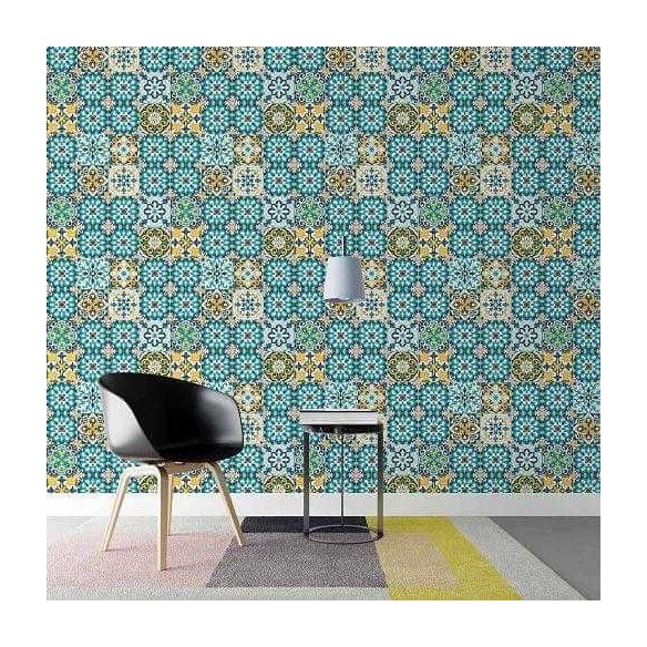 Papel de Parede Adesivo Azulejo Português 520877956