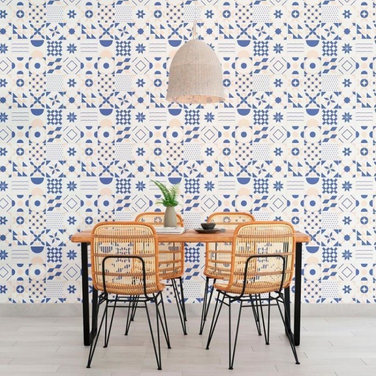 Papel de Parede Adesivo Azulejo Português N010035