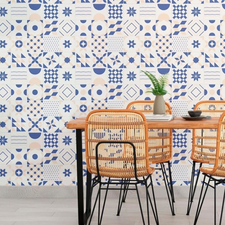 Papel de Parede Adesivo Azulejo Português N010035