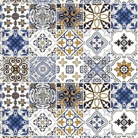 Papel de Parede Adesivo Azulejo Português N011006