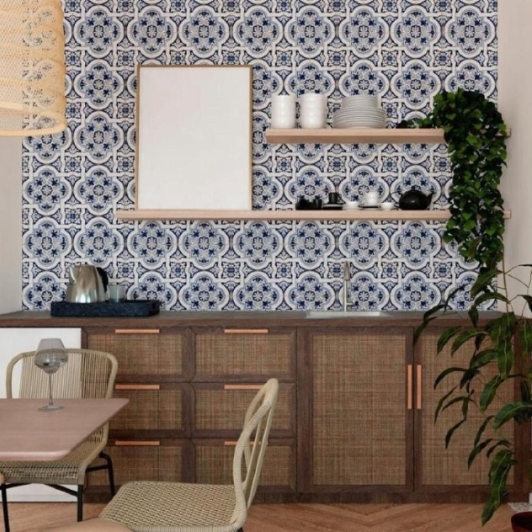 Papel de Parede Adesivo Azulejo Português N011008