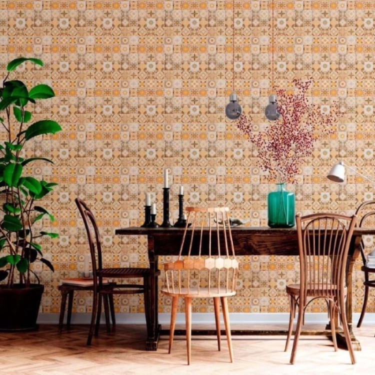 Papel de Parede Adesivo Azulejo Português N012126