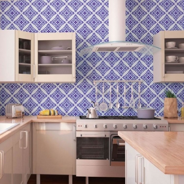 Papel de Parede Adesivo Azulejo Português N013091