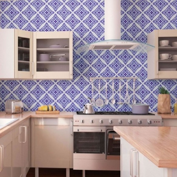 Papel de Parede Adesivo Azulejo Português N013091