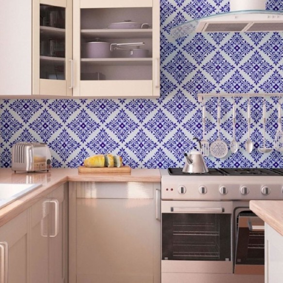 Papel de Parede Adesivo Azulejo Português N013091