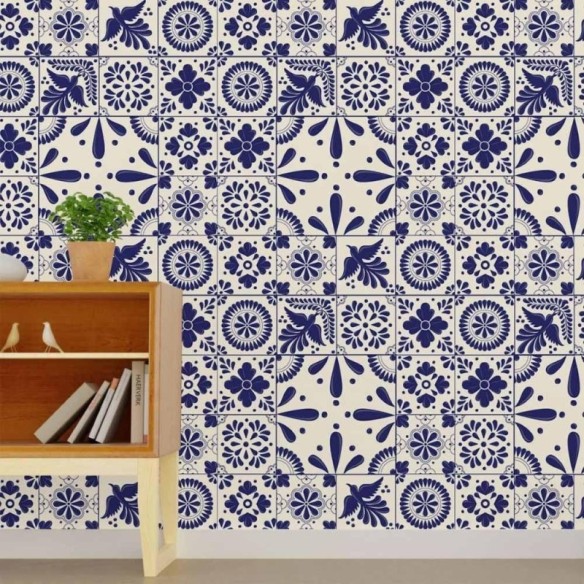 Papel de Parede Adesivo Azulejo Português N015084