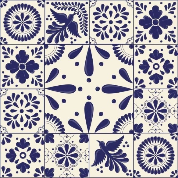 Papel de Parede Adesivo Azulejo Português N015084