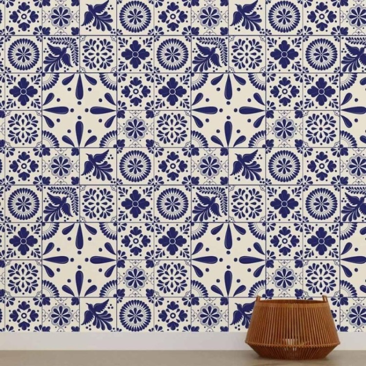 Papel de Parede Adesivo Azulejo Português N015084