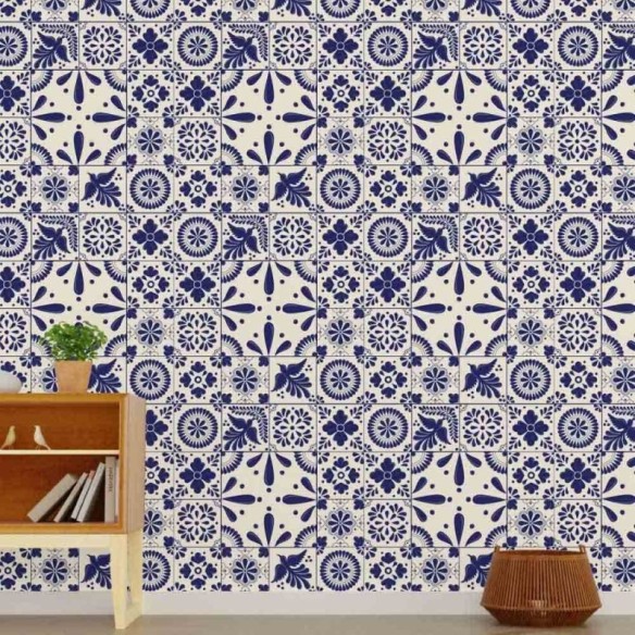 Papel de Parede Adesivo Azulejo Português N015084