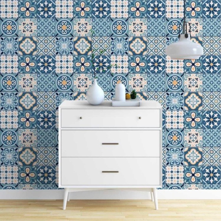 Papel de Parede Adesivo Azulejo Português N03032