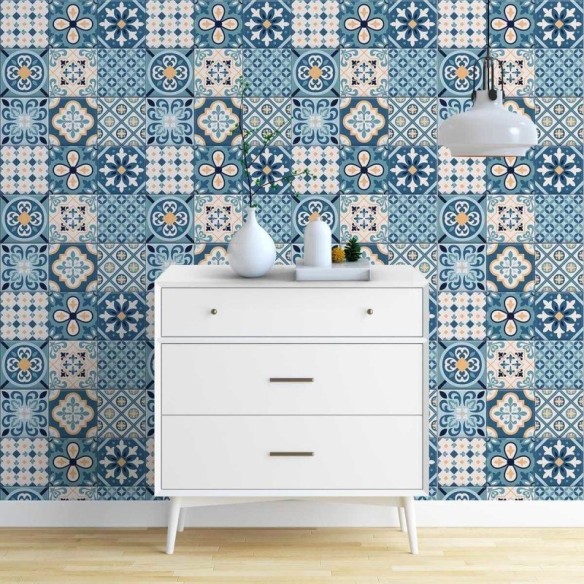Papel de Parede Adesivo Azulejo Português N03032