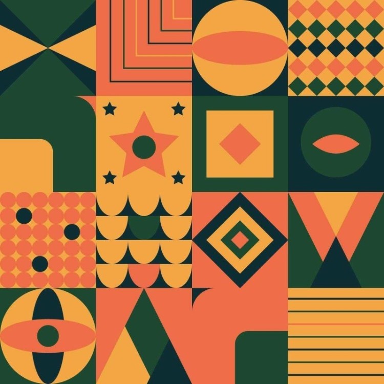 Papel de Parede Adesivo Azulejo Retrô Amarelo e...