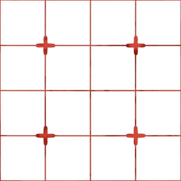 Papel de Parede Adesivo Azulejo Vermelho e Branco N05213