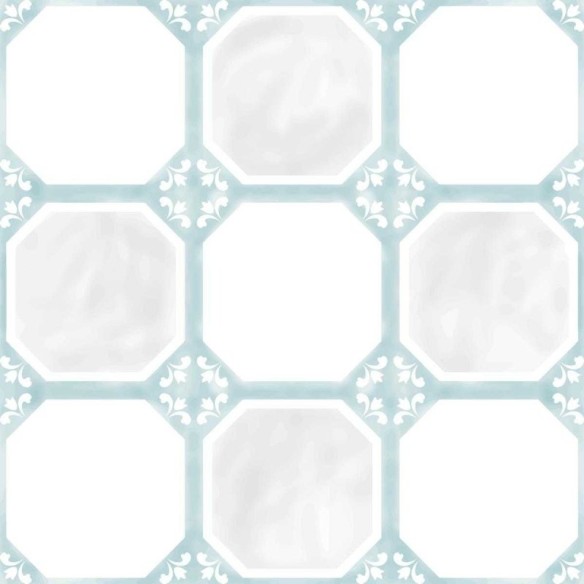 Papel de Parede Adesivo Azulejo Vintage Azul claro N05212