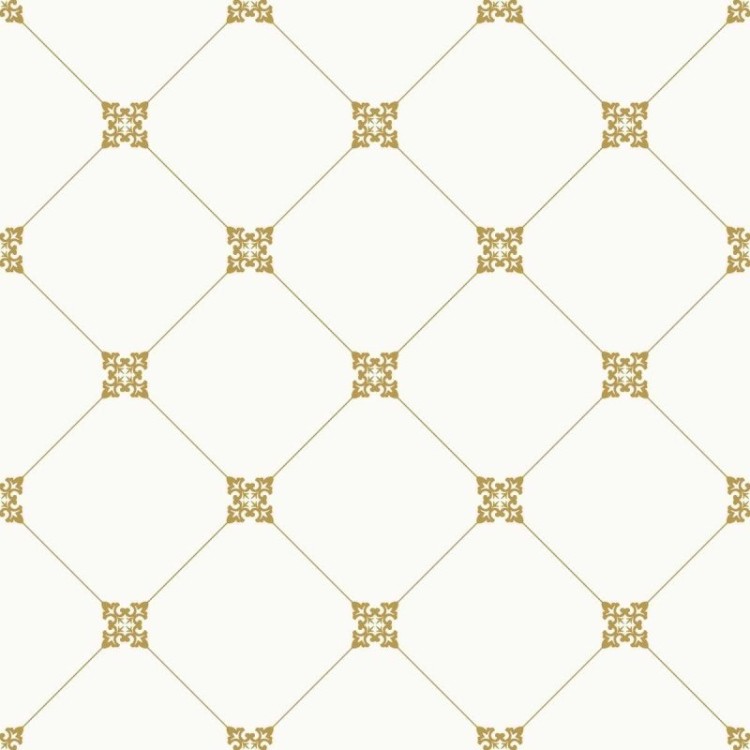 Papel de Parede Adesivo Azulejo Vintage Dourado...