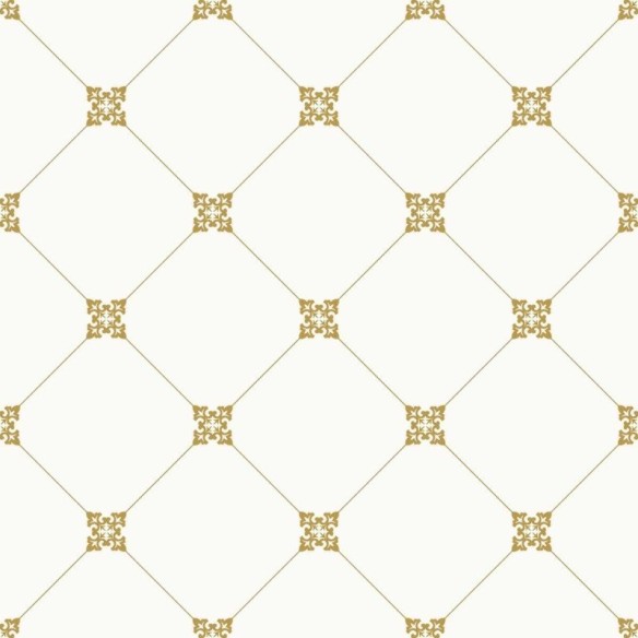 Papel de Parede Adesivo Azulejo Vintage Dourado N05276